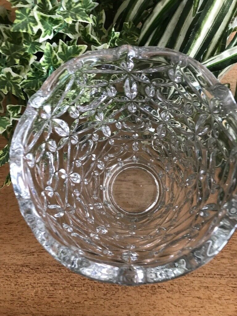 Vintage Heavy Tall Glass Vase