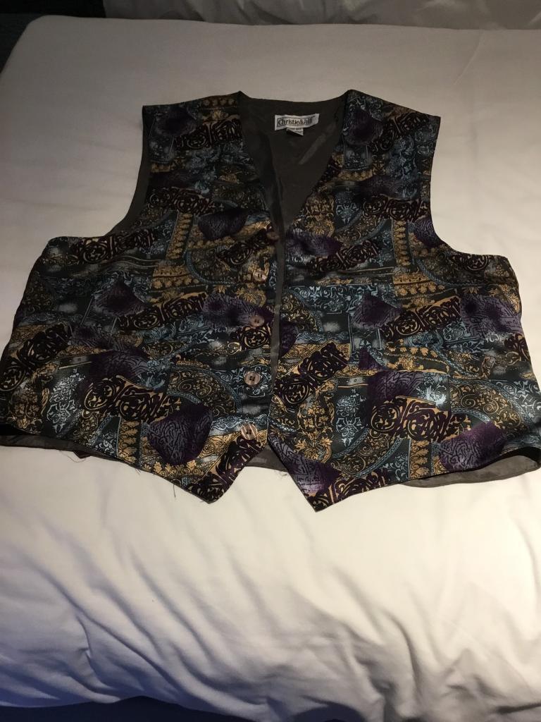 image for MENS WAISTCOAT, 100% SILK