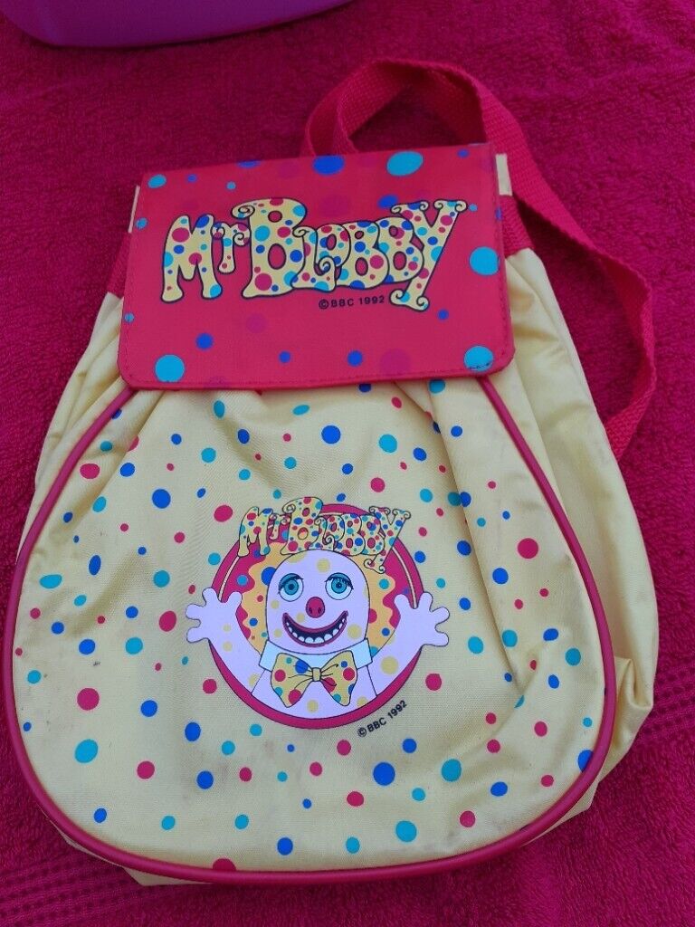 RARE Vintage Pingu, Mr. Blobby, Thomas the Tank Engine Bags from the 1990's