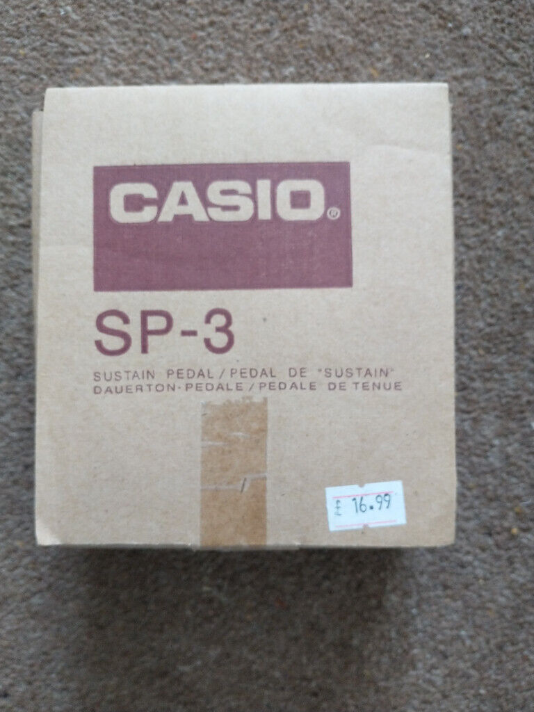 SUSTAIN PEDAL - CASIO SP-3 for keyboards and stage pianos. New, boxed.