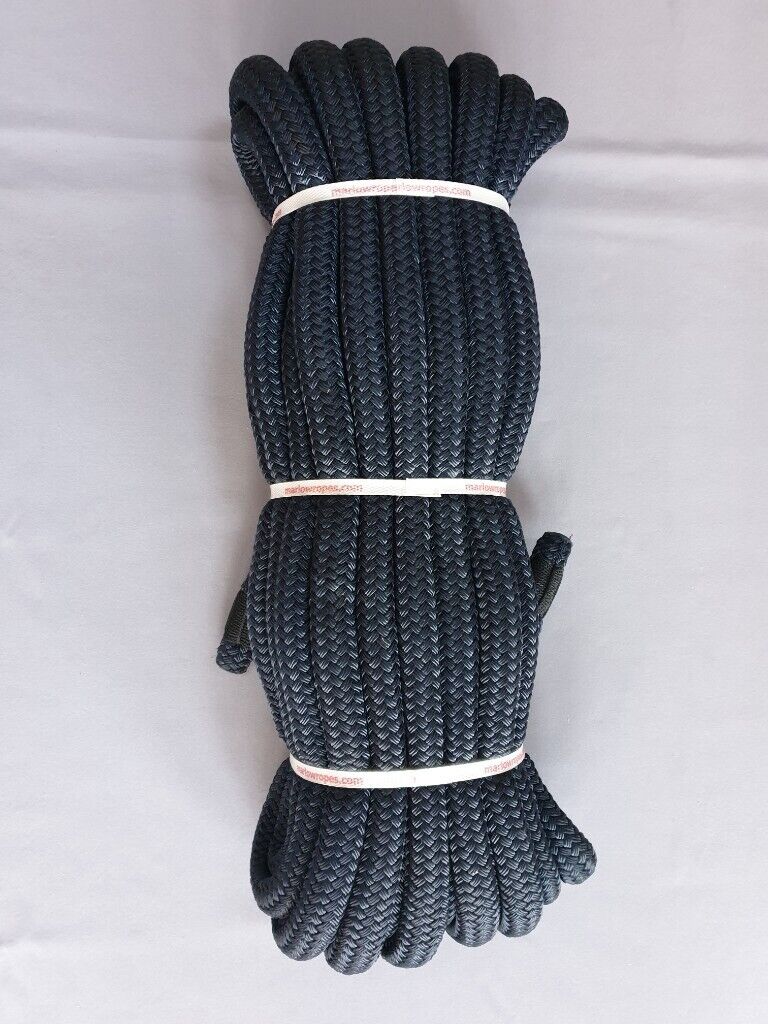 Marlow Marina Grande–12 Strand Core & 24 Plait Opti-Twist Cover, Navy, 24mm Mooring Rope (Qty 20m)