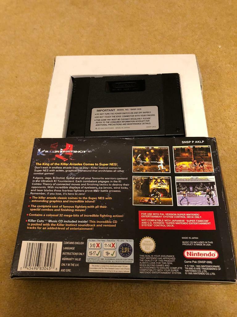SUPER NINTENDO SNES KILLER INSTINCT BOXED 
