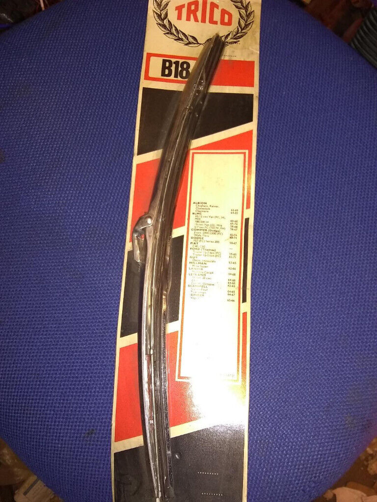GENUINE PAIR OF 14 INCH TRICO CHROME WIPER BLADES HILLMAN FORD BLMC LANCIA ESCORT