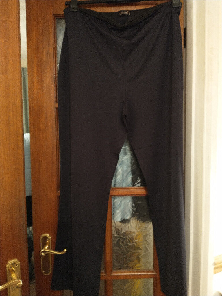 image for  SMART TROUSERS - SIZE 24. Quality, stretch trousers.  Satin-sheen look. New cond.