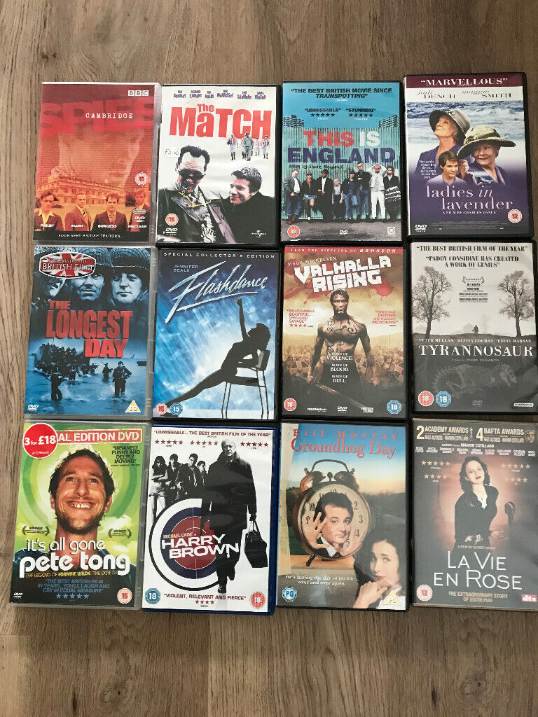 Selection of DVDs Classic Movies/Sport - £1 each