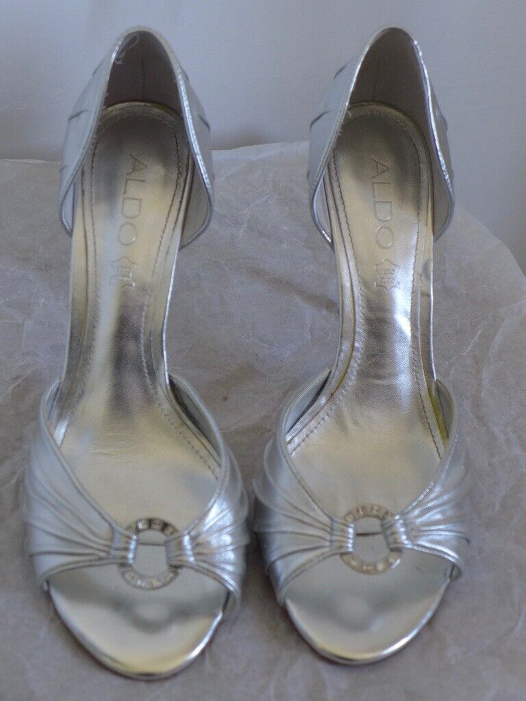 ALDO High Heels, size 39 (EU) 6.5 (UK). One pair silver, one pair gold. The Two pairs for £40.