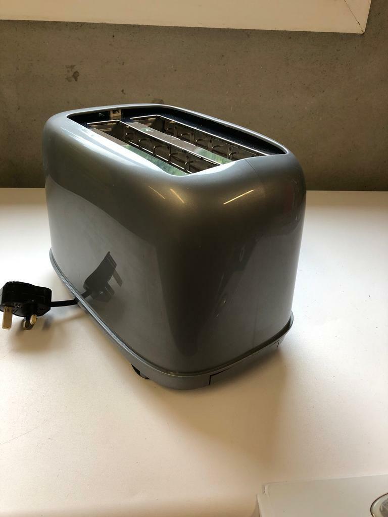 image for Asda toaster grey s/steel.