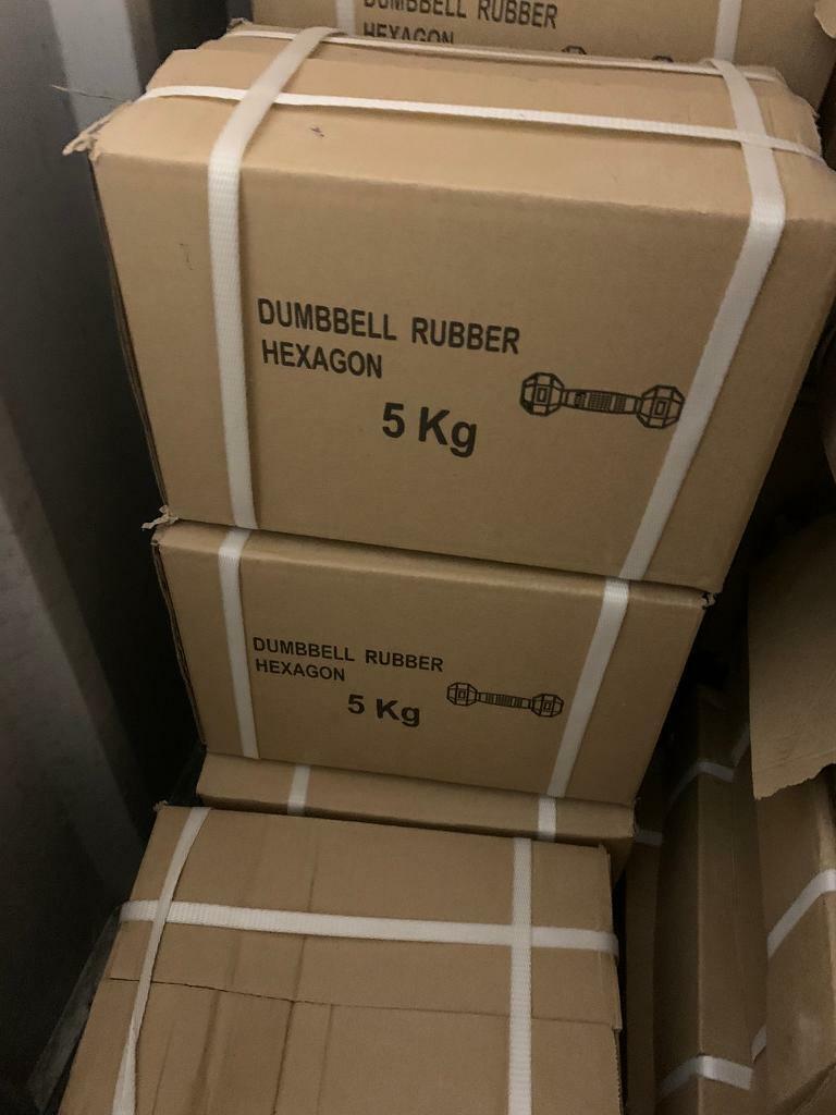 Rubber hex dumbbells 2.5kg-40kg