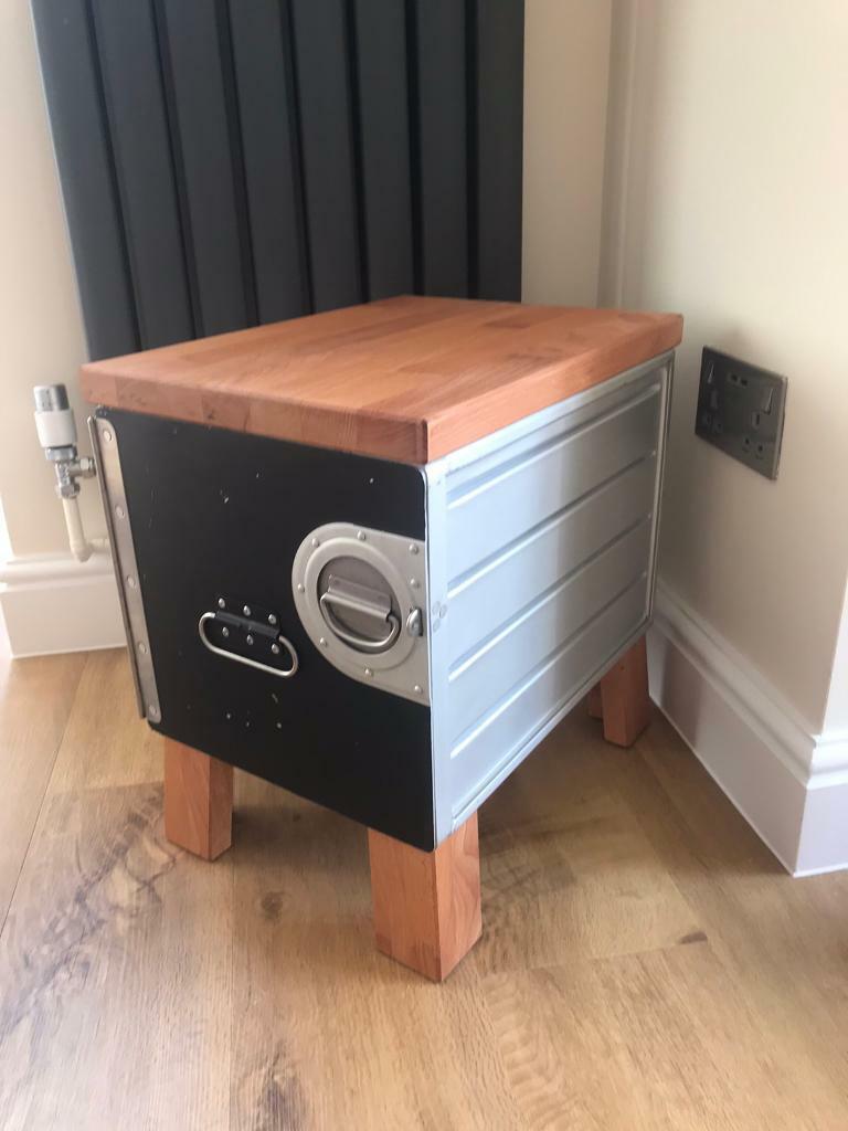 Bedside table, Side table, Aircraft galley box. 