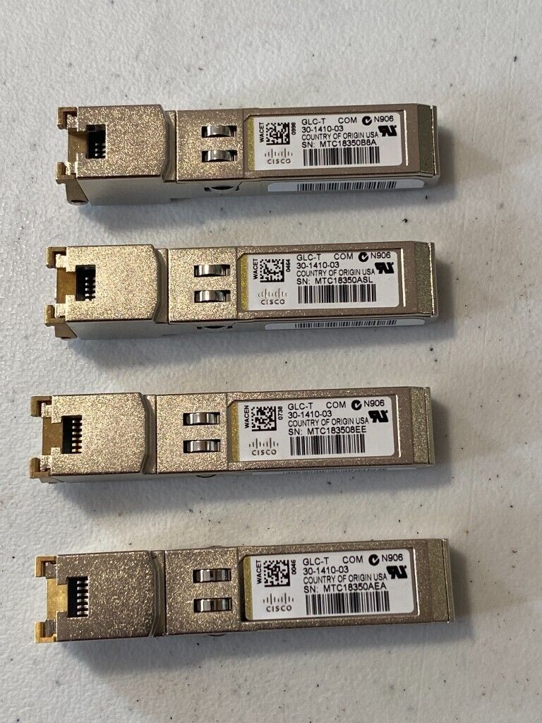 Cisco 1000BASE-T SFP GBIC GLC-T RJ45 Short Wave (100m) Transceiver 30-1410-03 (£10 each) #5
