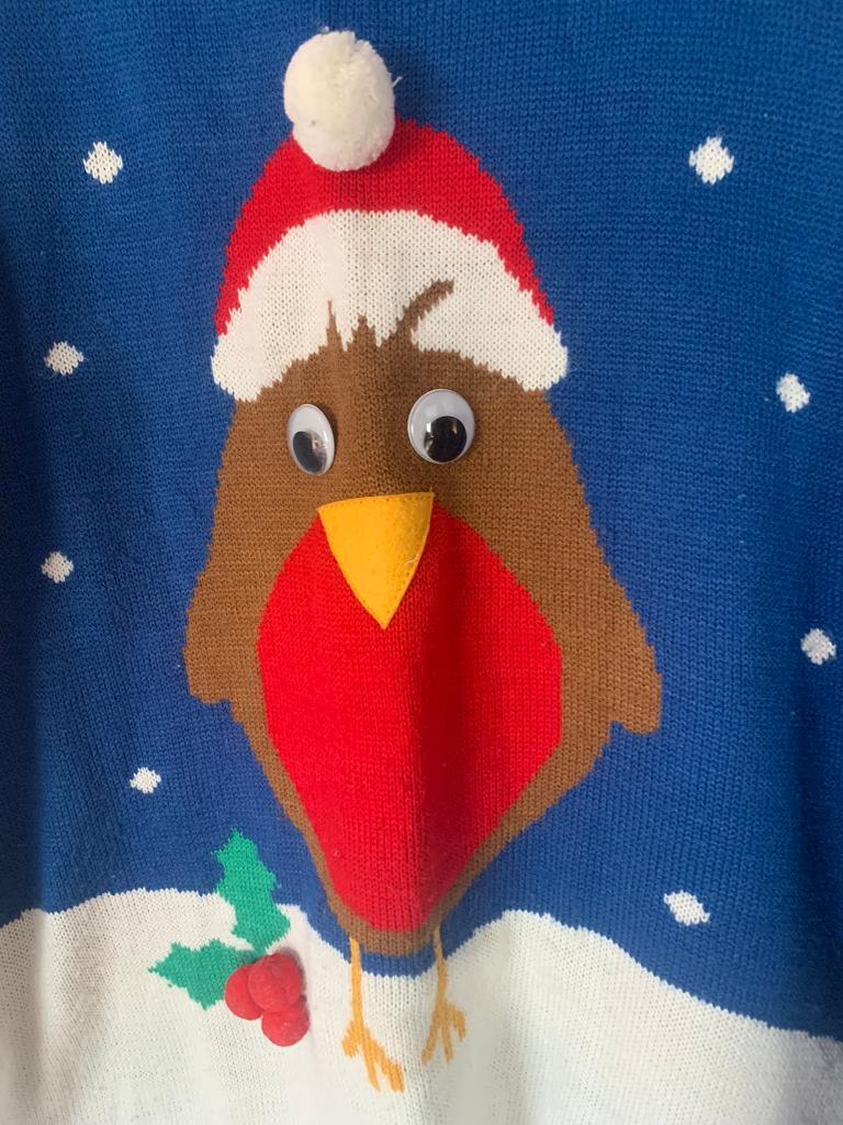 Beautiful Red Robin jumper size M £6