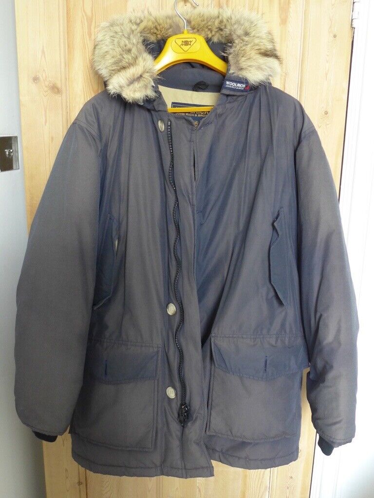 image for SUPER WARM DOWN-FILLED JACKET: JOHN RICH WOOLRICH ARCTIC PARKA COAT. Size M. Unisex.