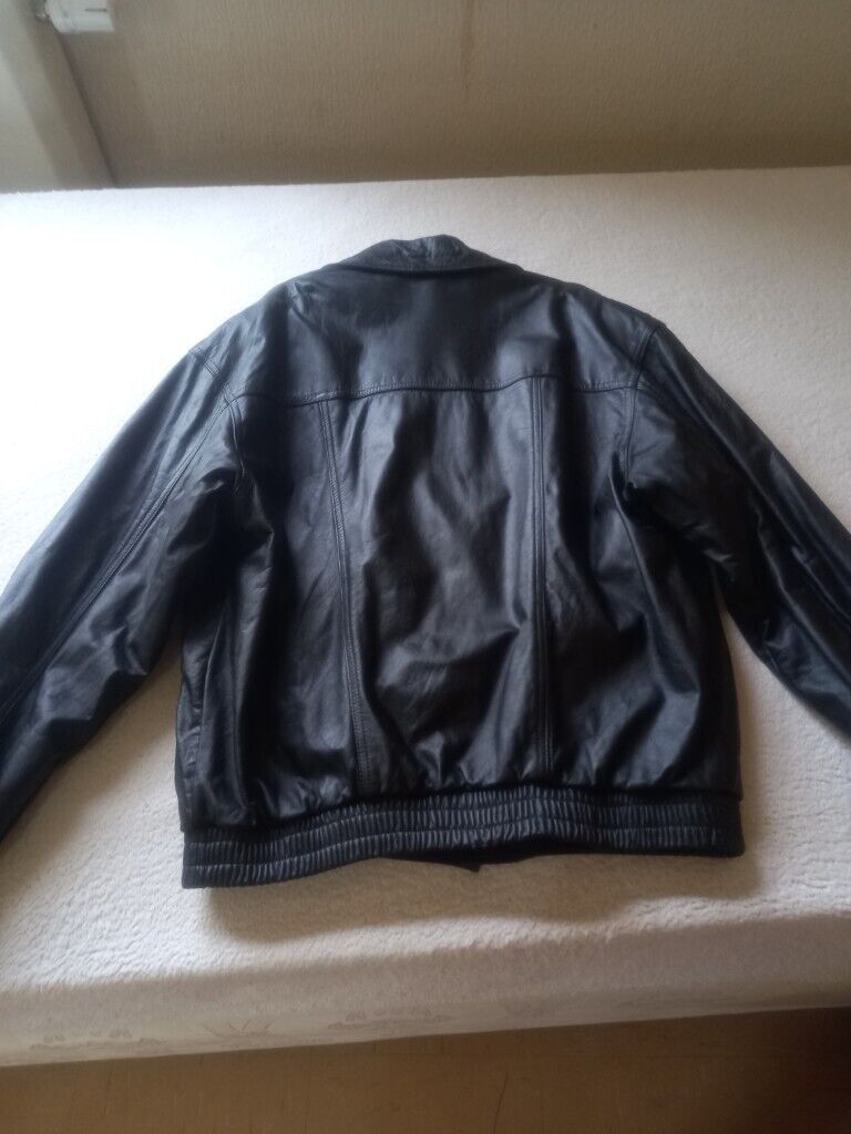 marks and spencer leather jacket size medium