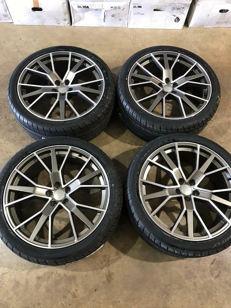 Brand new set of 22” alloy wheels and tyres Audi Q7 Q8 
