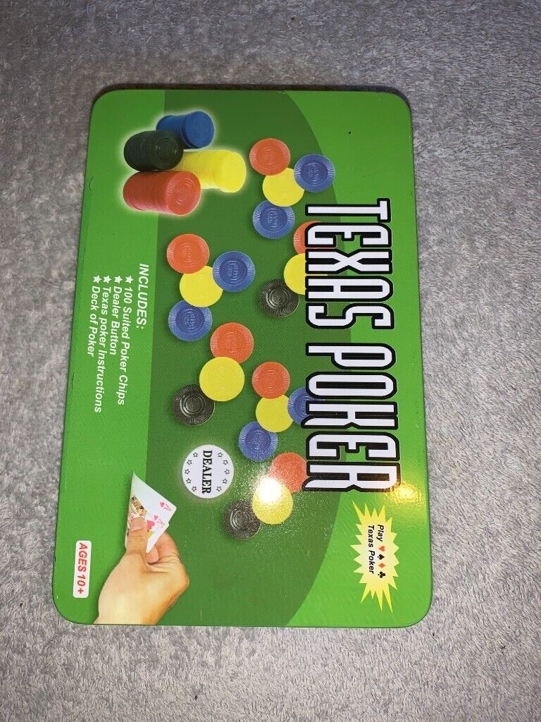 image for Texas Poker Tin - Chips. Cards & Instructions IP1