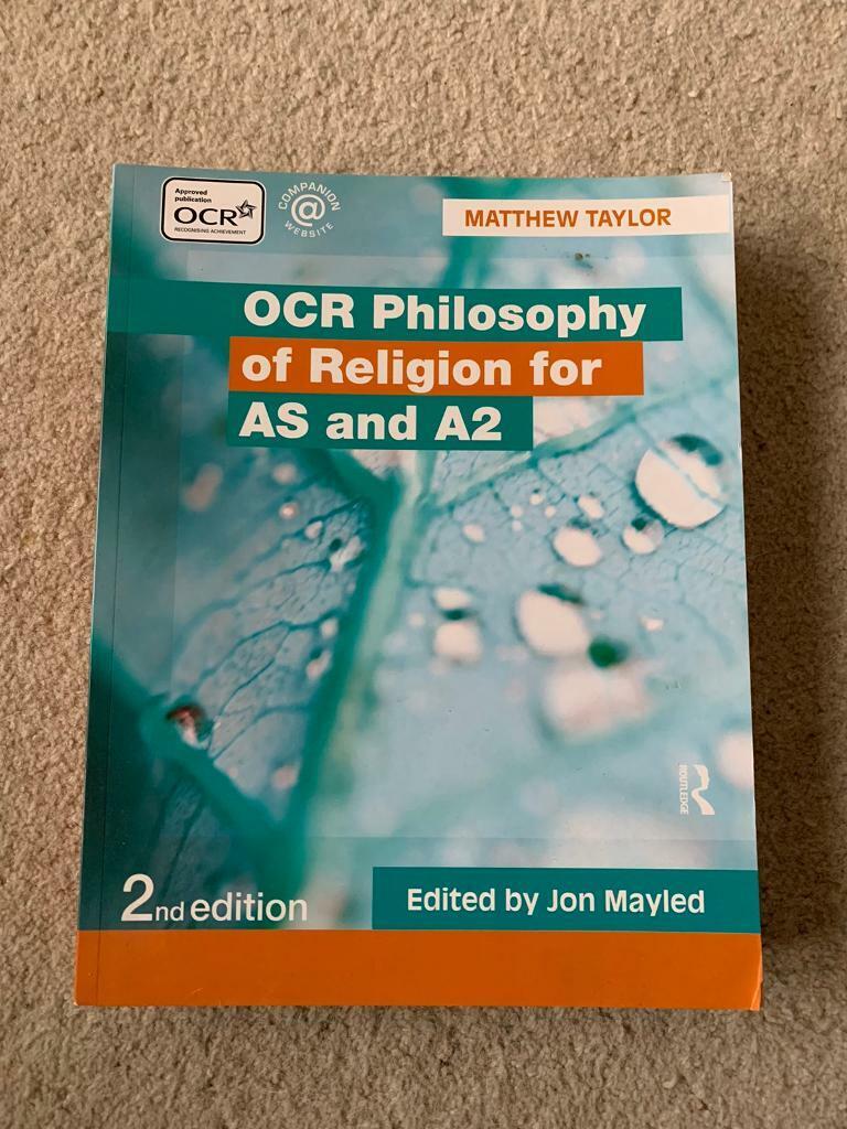 image for OCR PHILOSOPHY OF RELIGION FOR AS AND A2