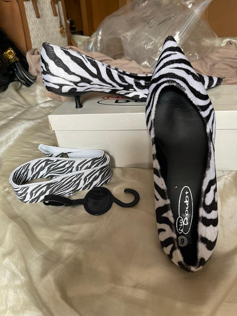 image for New zebra print shoes & Belt
