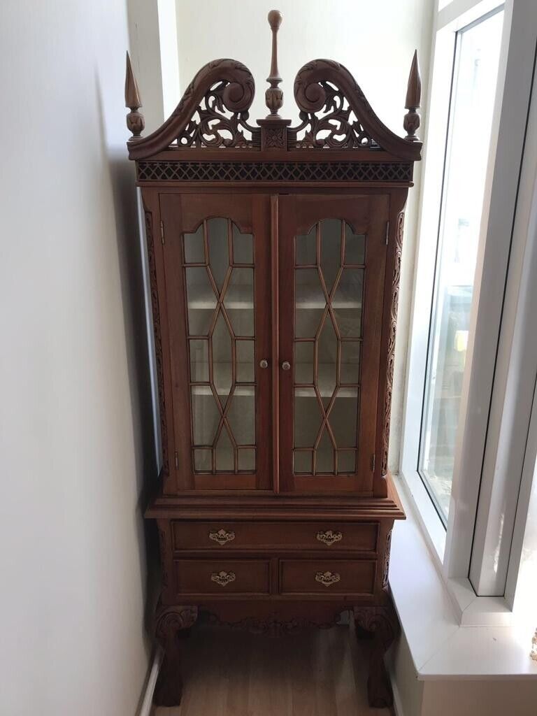 image for ANTIQUE STYLE DISPLAY CABINET