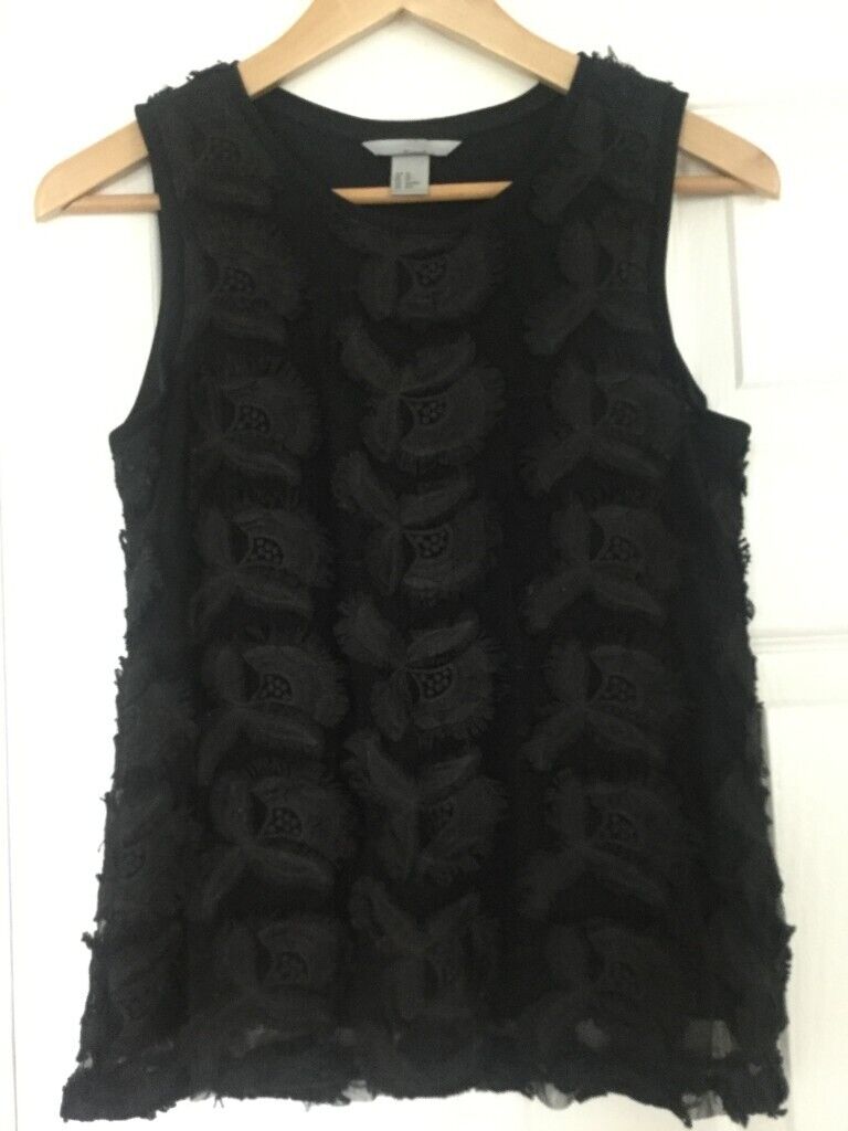 image for H&M texture design black top