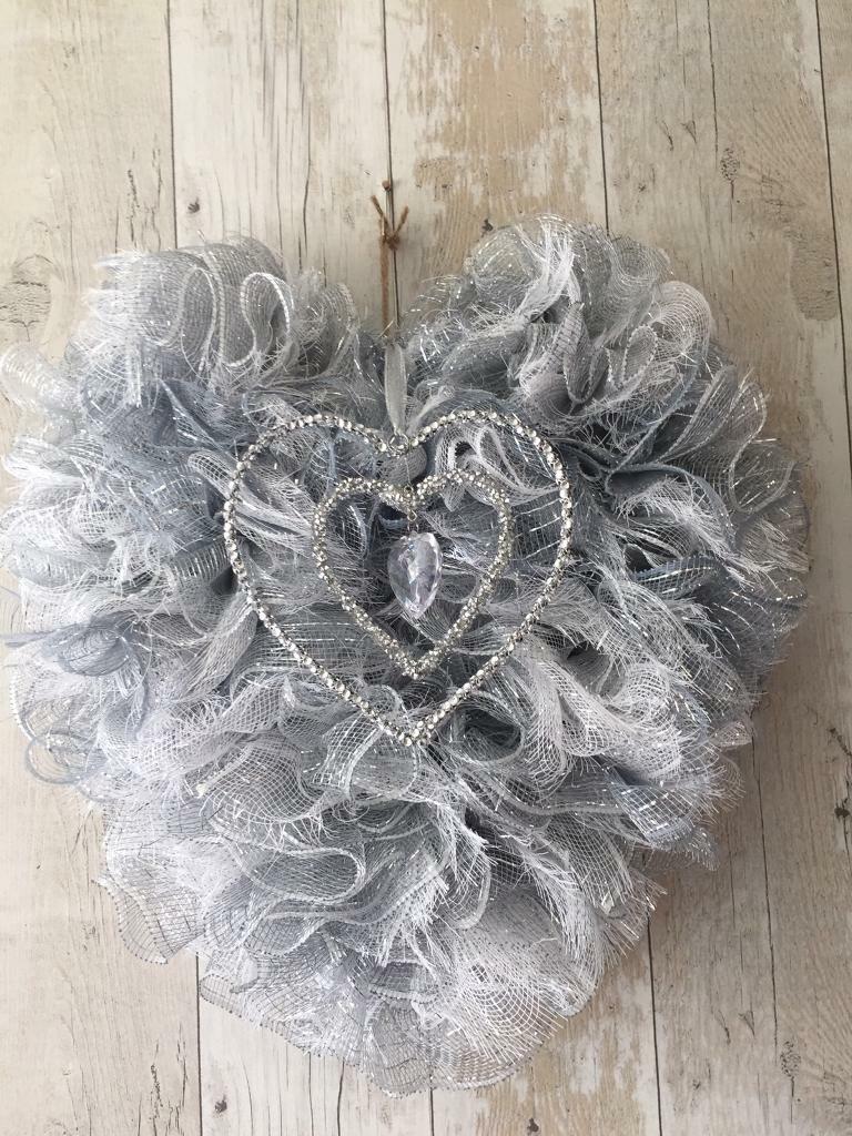 Valentine’s Day silver heart reduce to clear 