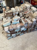 Pile of house bricks from demolished garden sheds free to collect