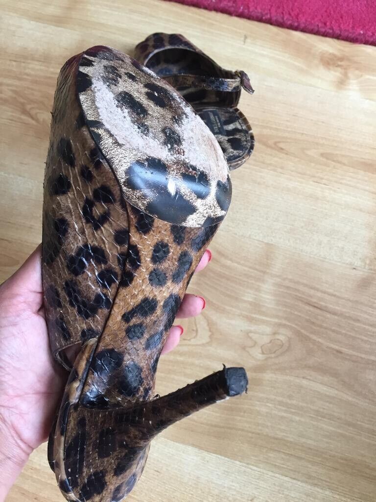 Dolce & Gabbana Leopard Print Slingback Heels- UK size 6