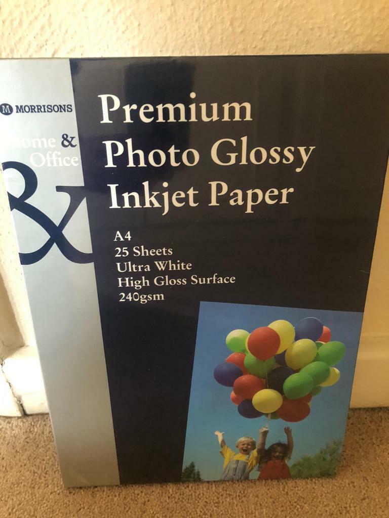 Two packs of premium photo glossy inkjet paper A4. New. Collect Chichester