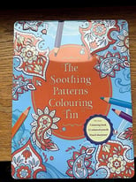 Brand new in tin soothing patterns colouring book pencils with sharpener