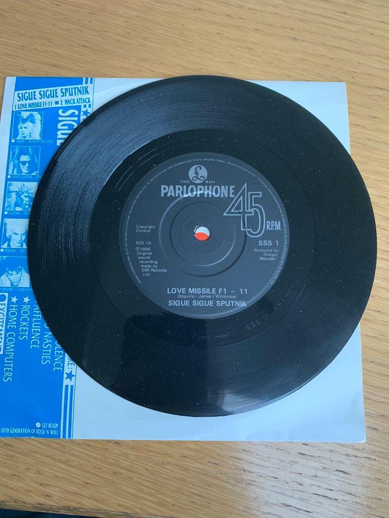Sigue Sigue Sputnik Love Missile F1-11 7” Vinyl Record