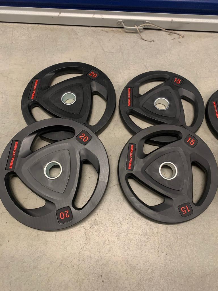 105KG Tri Grip Weight Plates Set Brand New