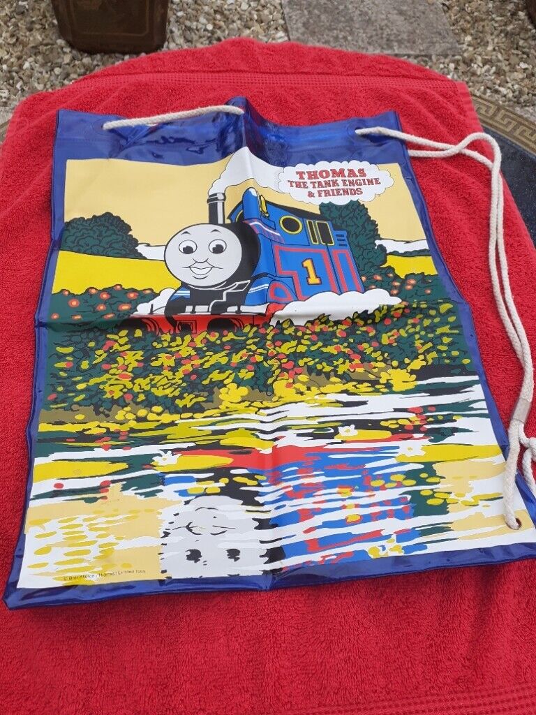 RARE Vintage Pingu, Mr. Blobby, Thomas the Tank Engine Bags from the 1990's
