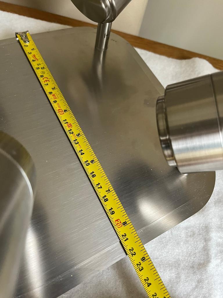 Stainless Steel Four Light Fitting. Three Available
