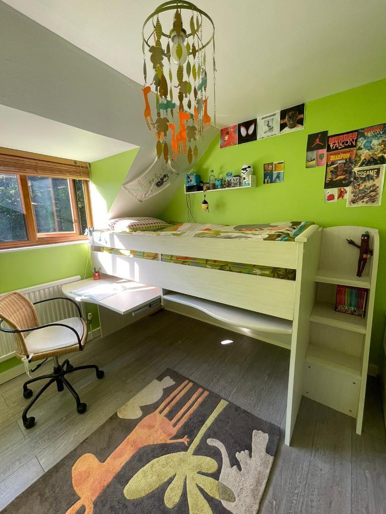 image for Midsleeper Bed with 2 sliding desks 