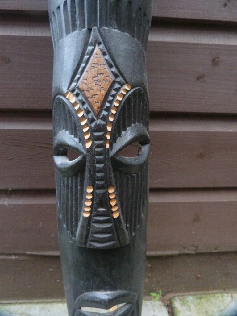 image for Ebonizing hand carved probably African mask