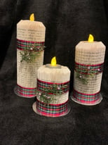 Scottish book folding candles (set of 3)