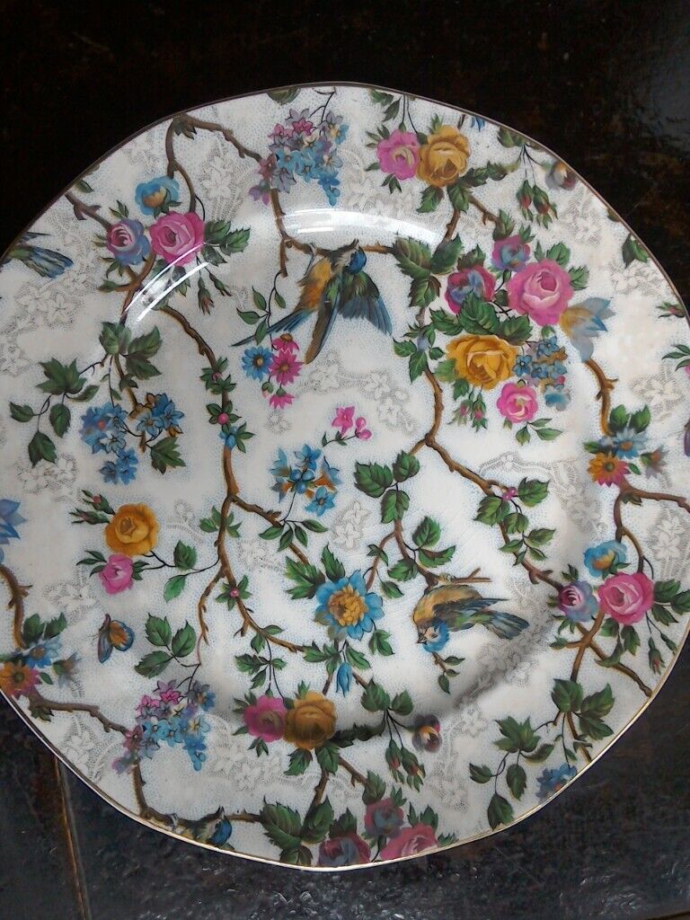 Vintage Royal Tudor Ware cake plate and handle