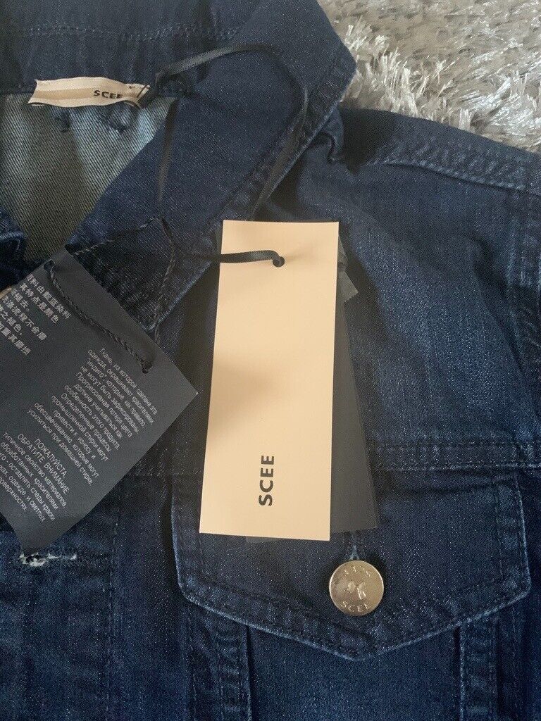 Women’s SCEE denim look jacket size 8 new with tags