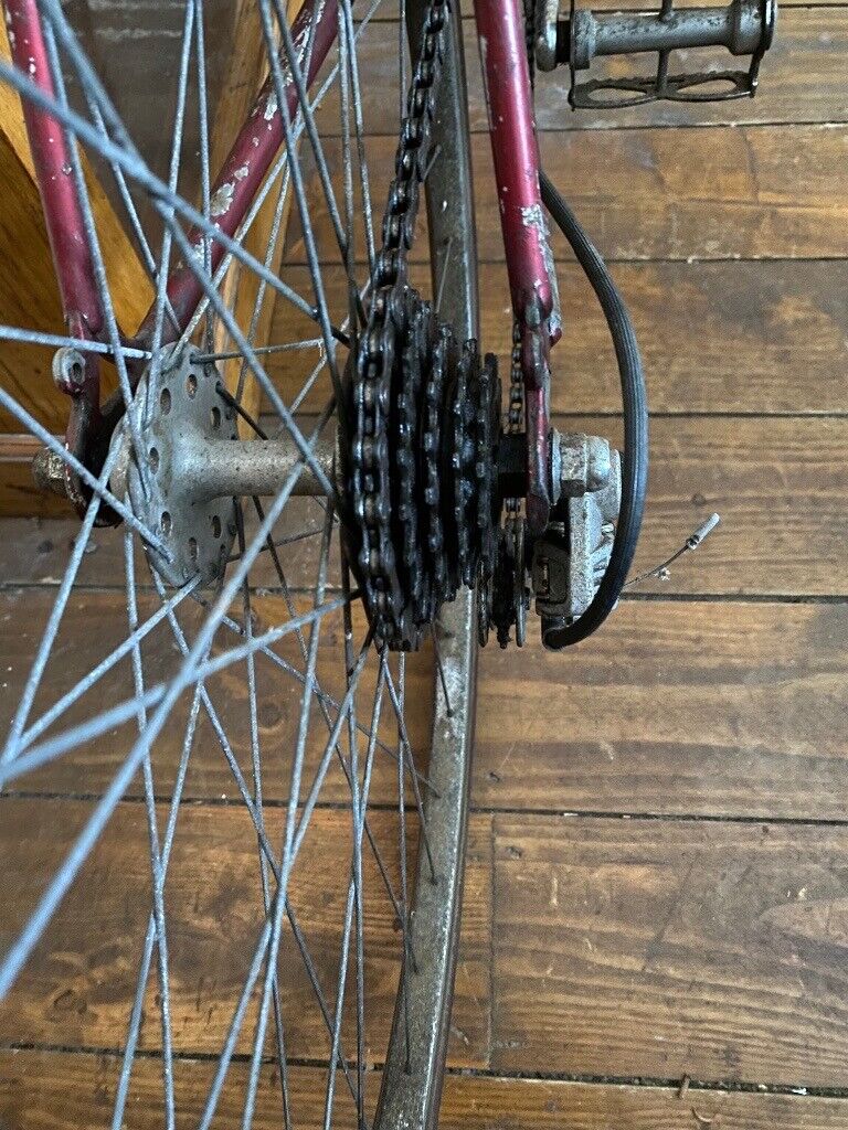 Very rare vintage Viking Ladies' bike, dark red, mid-century, in working order 