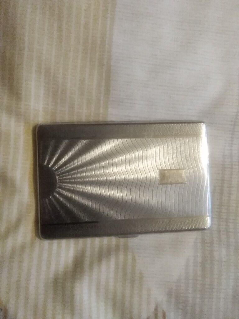 Fabulous vintage retro cigarette case Sylva chrome EMU brand great condition 