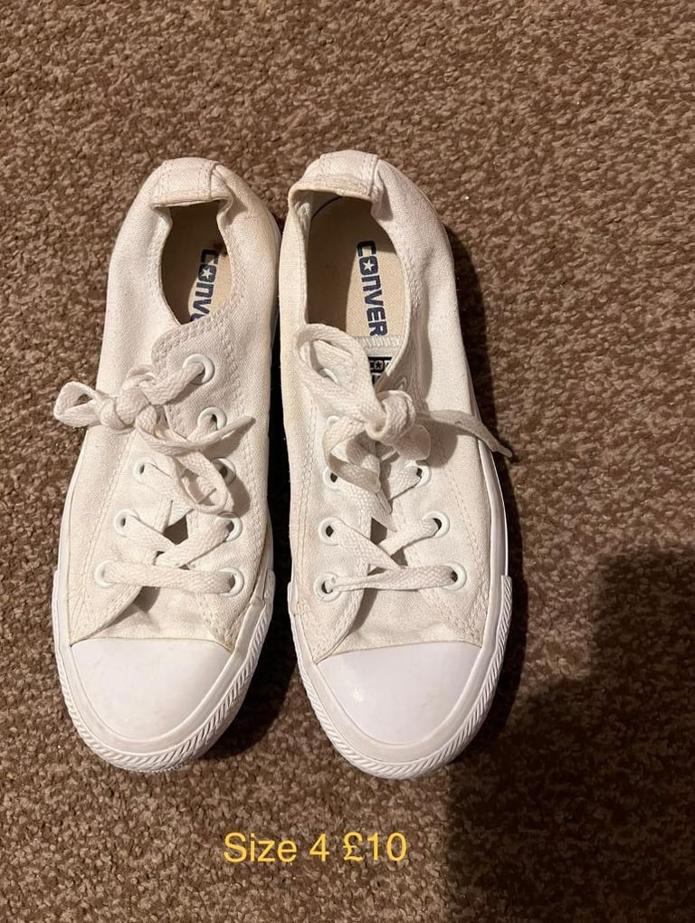 All white converse outlet size 4