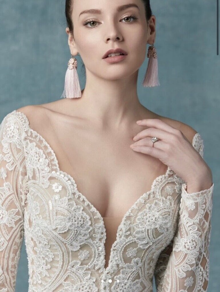 image for Long sleeve Mallory Dawn wedding dress by Maggie Sottero 