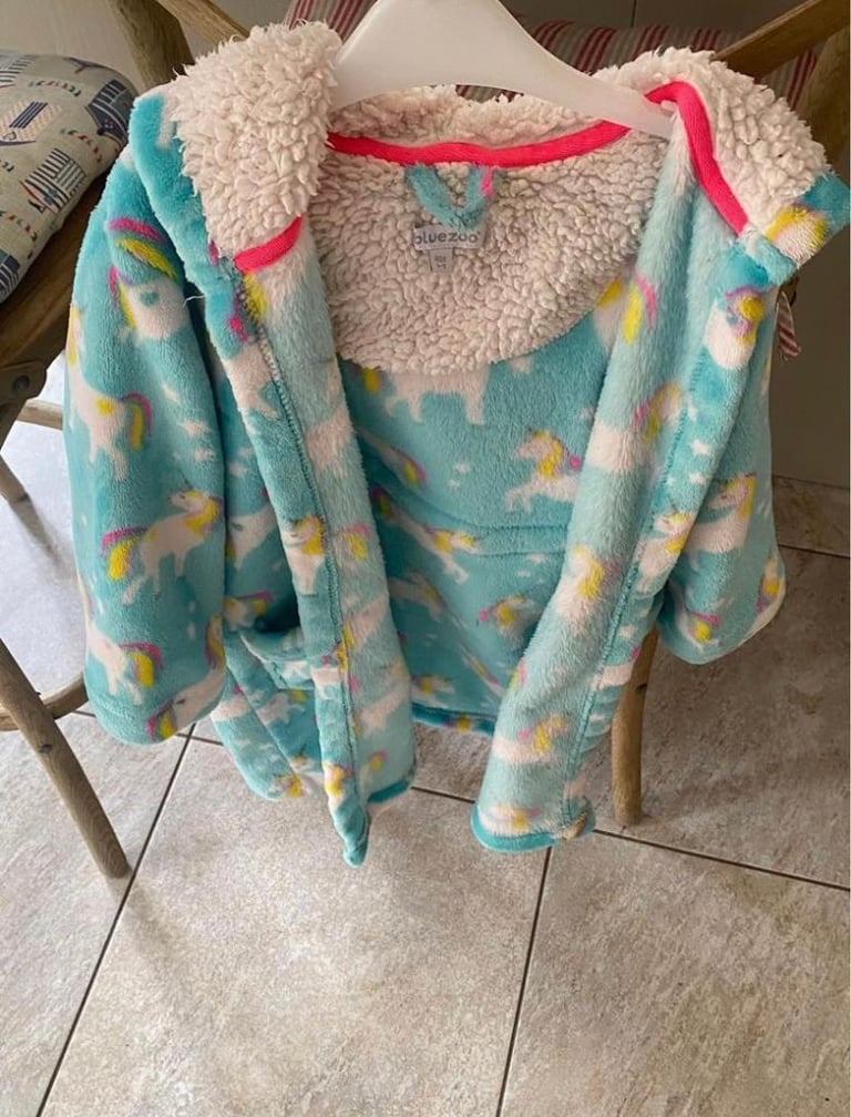 image for Girls Unicorn Dressing Gown Age 4-5 