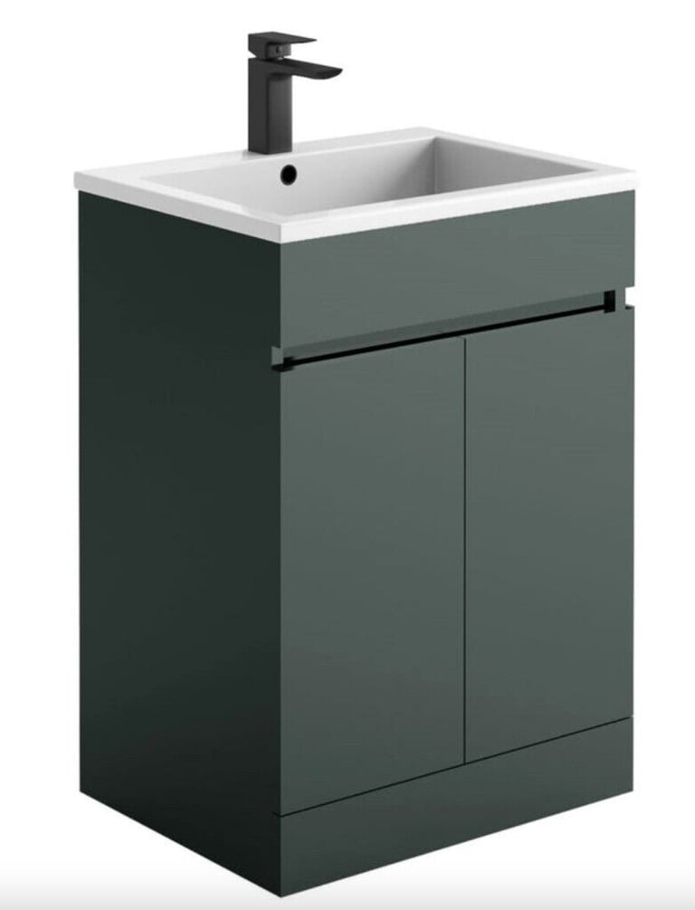 image for New Venus Handless Anthracite Basin Vanity Unit 600mm RRP £315 Our Price £160