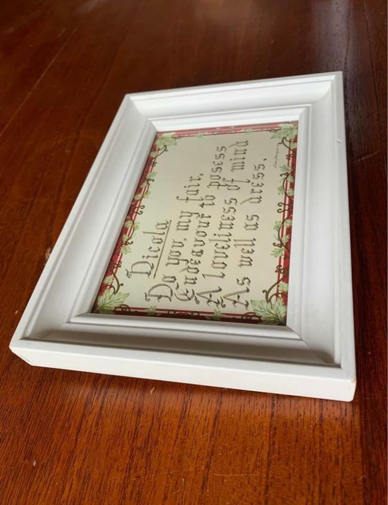 ‘Nicola’ White Framed Name Verse Calligraphy ‘Do You My Fair...’ Wall Art Gift