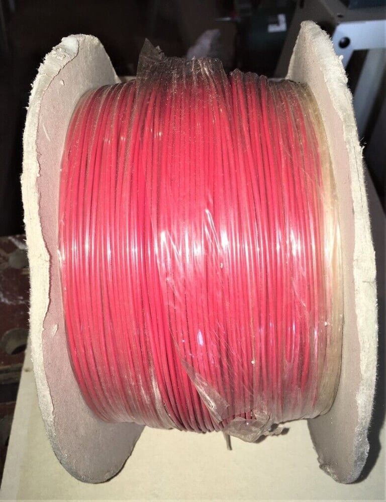 Drum of red wire