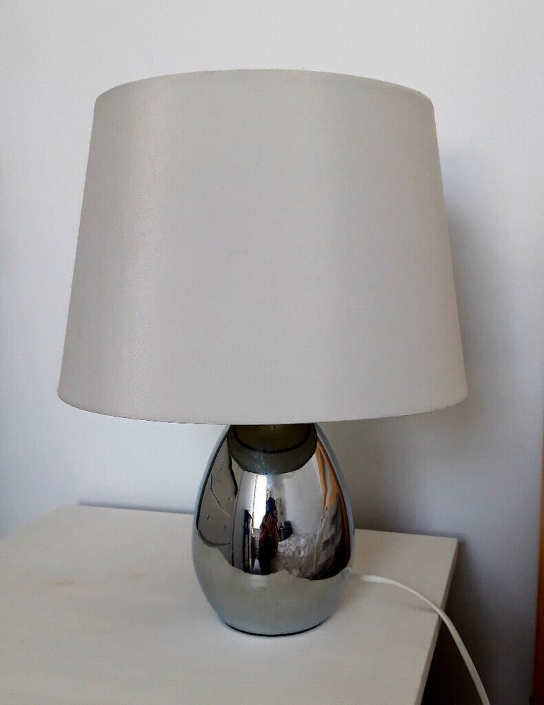 image for Light grey/silver tapered shade *SHADE ONLY*
