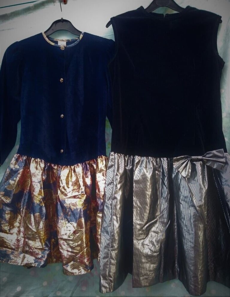 Girls Party Dresses (9 - 10 years) with a bit of glam; great condition
