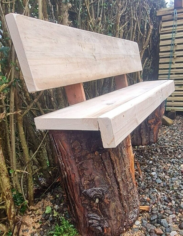 Double Log Leg Bench Handmade