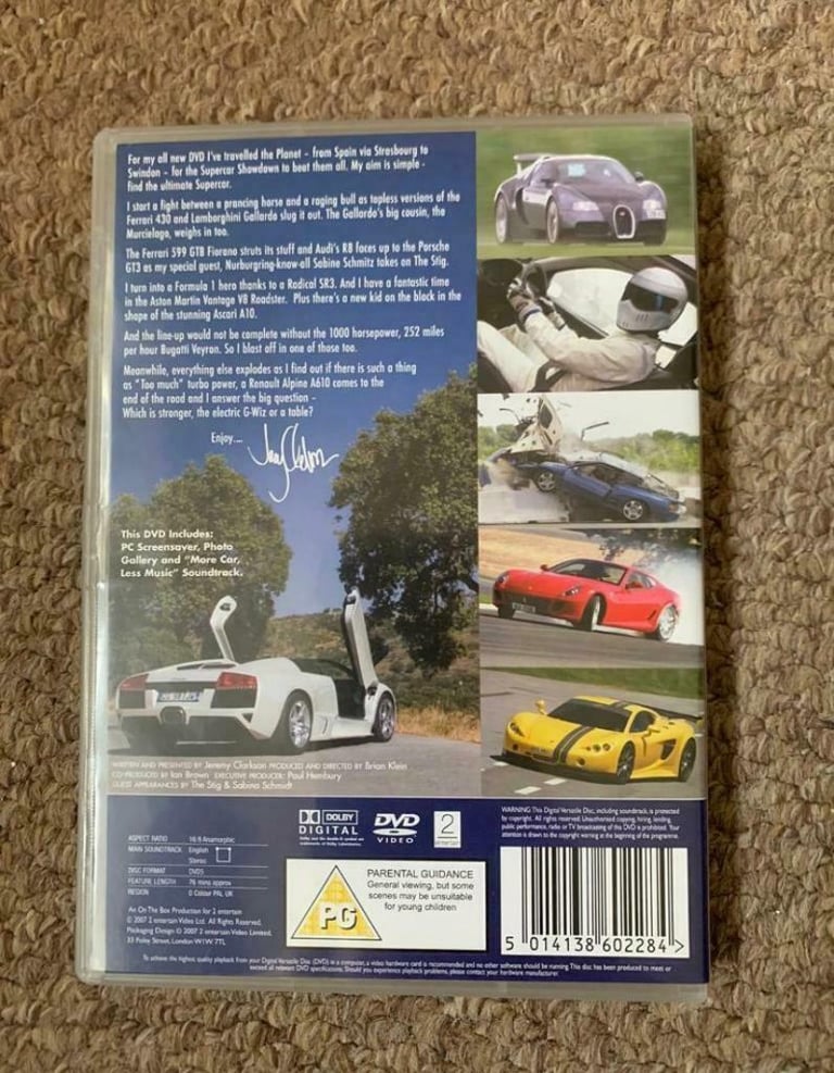 Jeremy Clarkson - Supercars (DVD, 2007) 