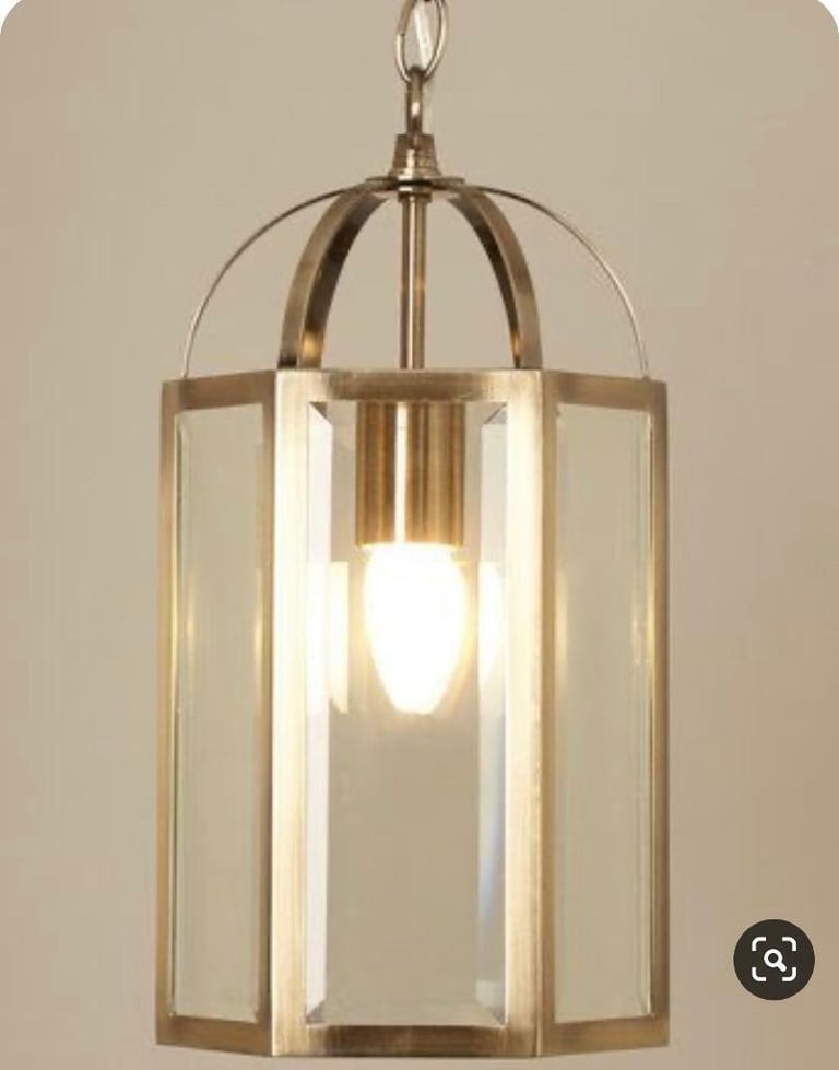 image for Gold/brass lantern x 2